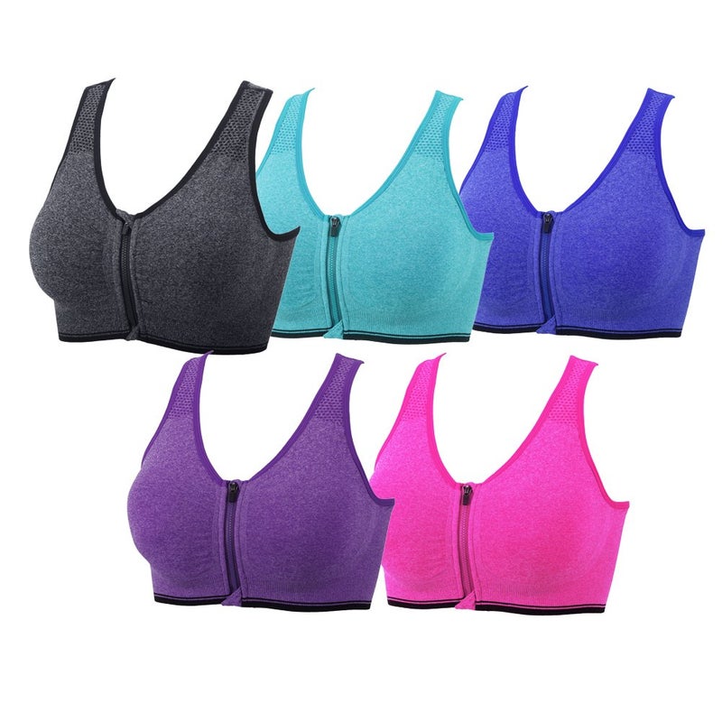 YEYELE Medium Support and Removable Pad Tank Top Racerback Post Surgery Sports Bras for Women - Image 1